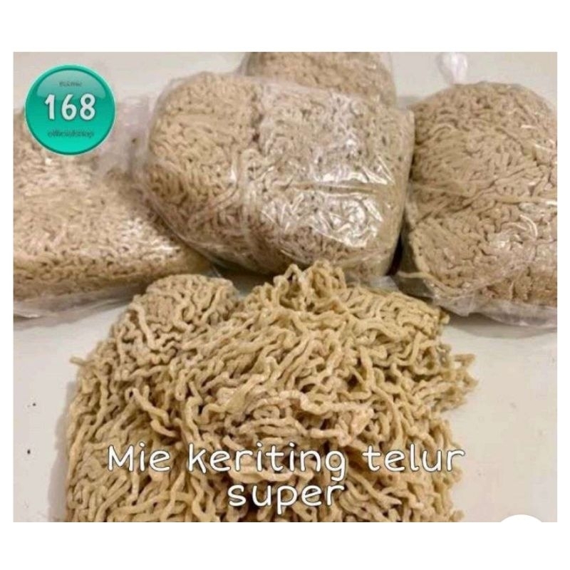 

Mie ayam 168 keriting telur bebek isi 10 pcs (1 kg)