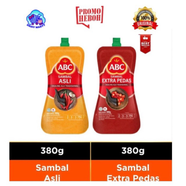 

Abc sambal asli / extra pedas 380gr - Termurah promo heboh
