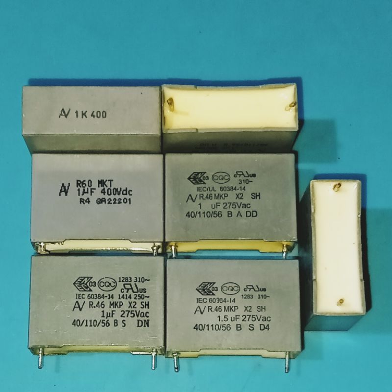 KAPASITOR 1UF 400V/1UF 275Vac/1.5UF 275Vac BEKAS