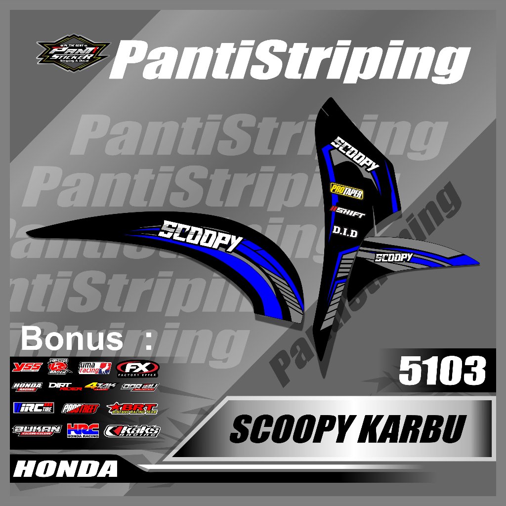 Striping aksesoris motor Scoopy old karbu List Semi Full - Stiker Striping motor Scoopy karbu Varias