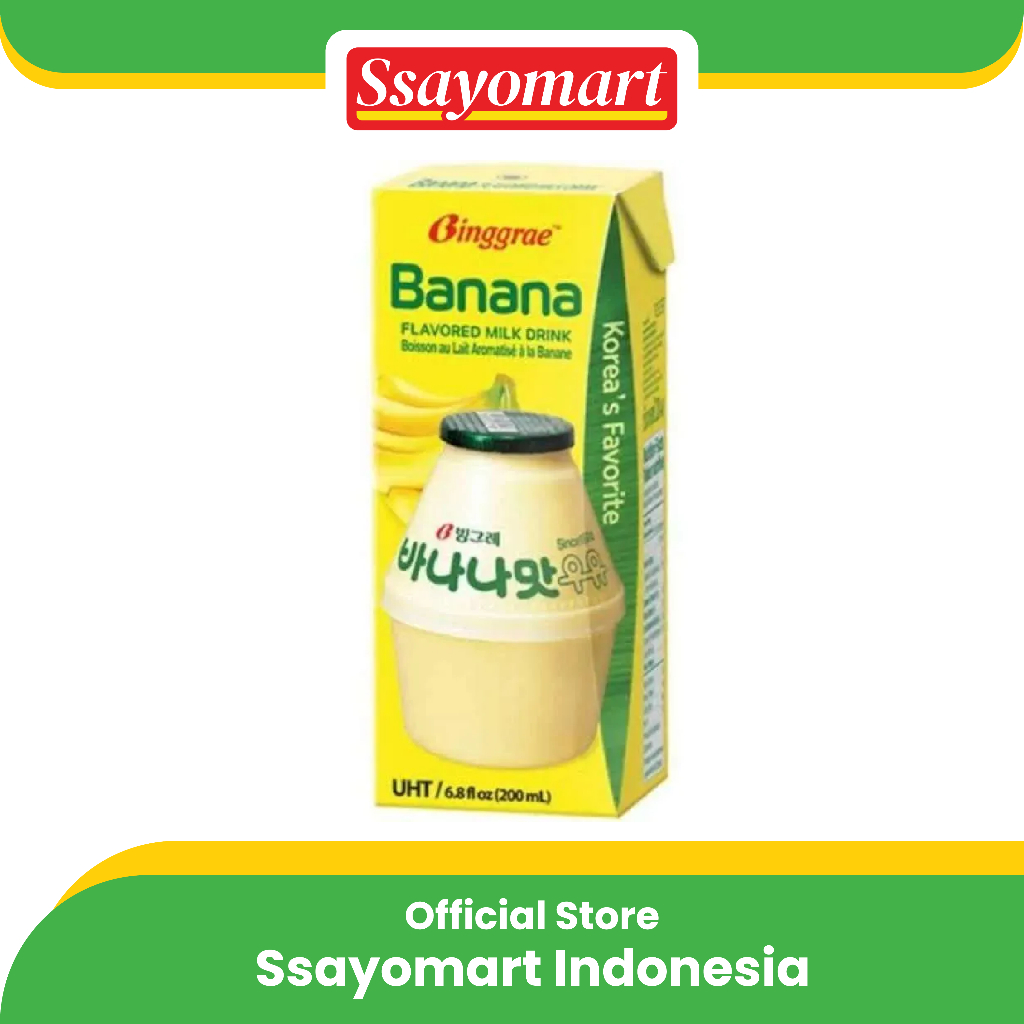 

Binggrae Flavored Milk Drink (200 ml) / Minuman Susu Buah