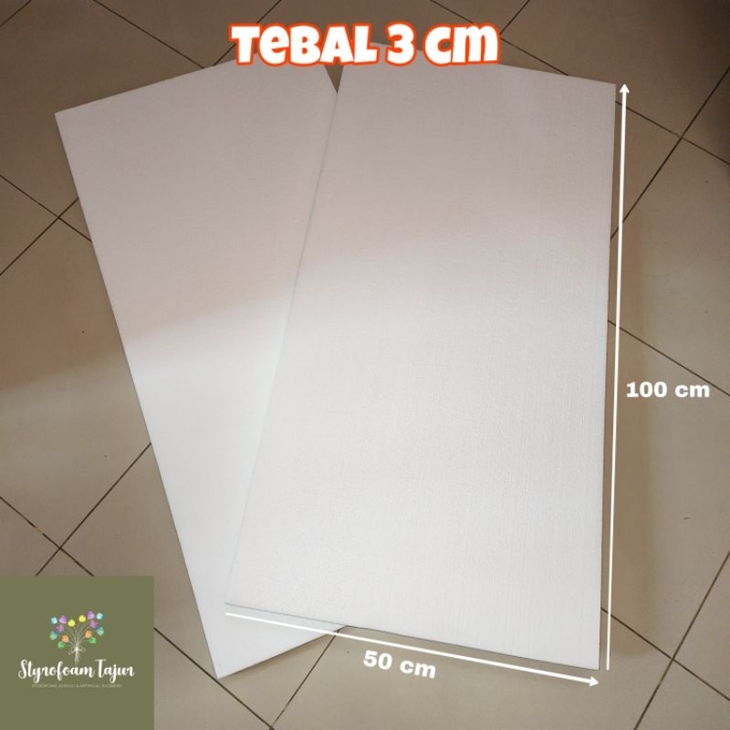 

100 x 50 tebal 3 cm styrofoam lembaran KHUSUS LUAR BOGOR