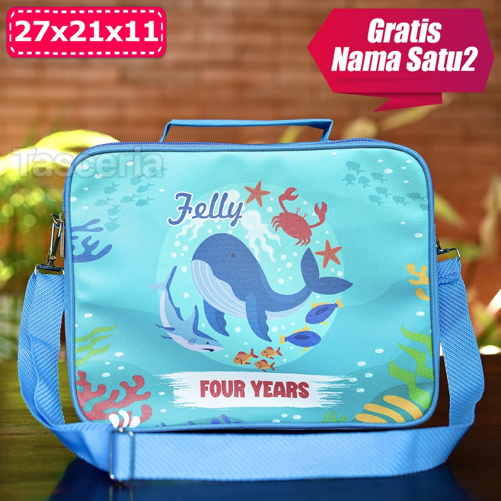 

Tas Selempang Ulang Tahun Anak Baby Shark ocean/ Tas Ultah Anak Custom Premium / Goodie Bag Ulang Tahun Anak Premium