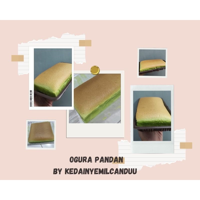 

ogura soft cake kue roti OGURA PANDAN SIZE 20 X 10 (bykedainyemilcandu)