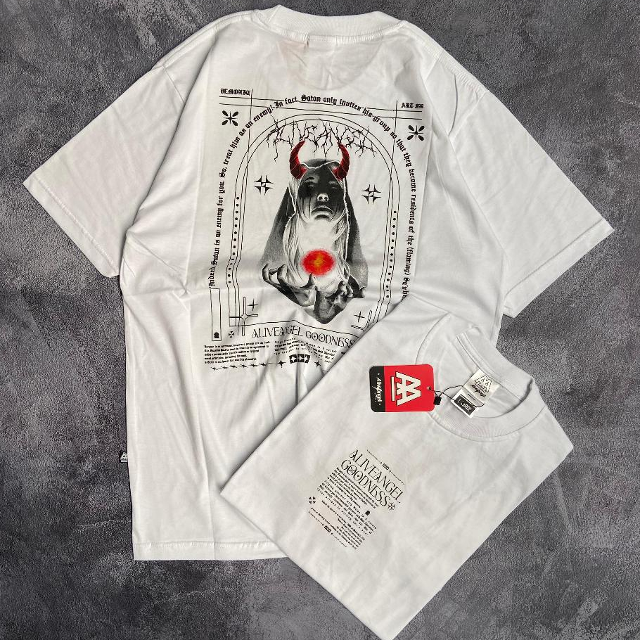 KAOS PUTIH DISTRO METAL T-SHIRT PLURALISME SATANIC 666 KAOS BAJU DISTRO PRIA WANITA ORIGINAL TERBARU
