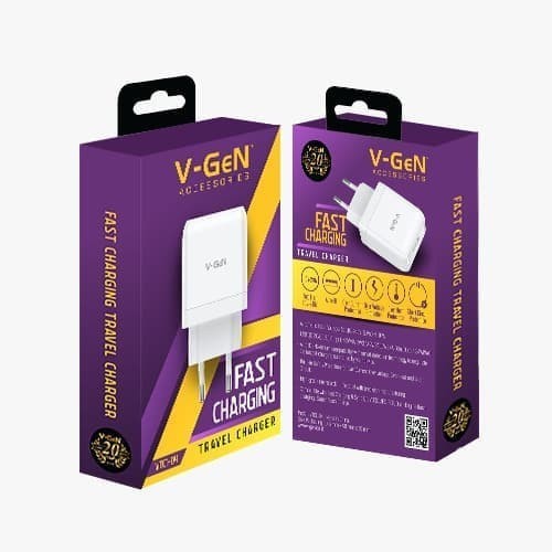ADAPTOR CHARGER V-GEN VTC1-04 FAST CHARGING QC VOOC AFC FCP 24W V-GEN