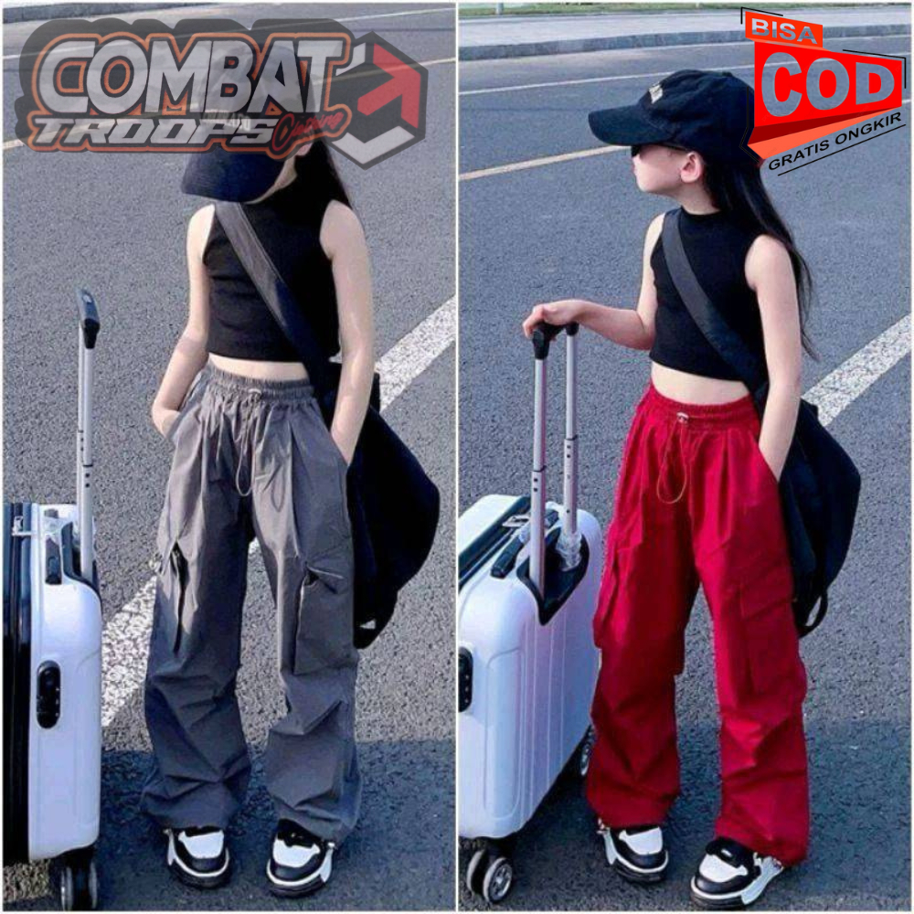 EDITH ARMY CARGO CELANA CARGO ANAK CEWEK TANGGUNG IMPORT FASHION ANAK PEREMPUAN
