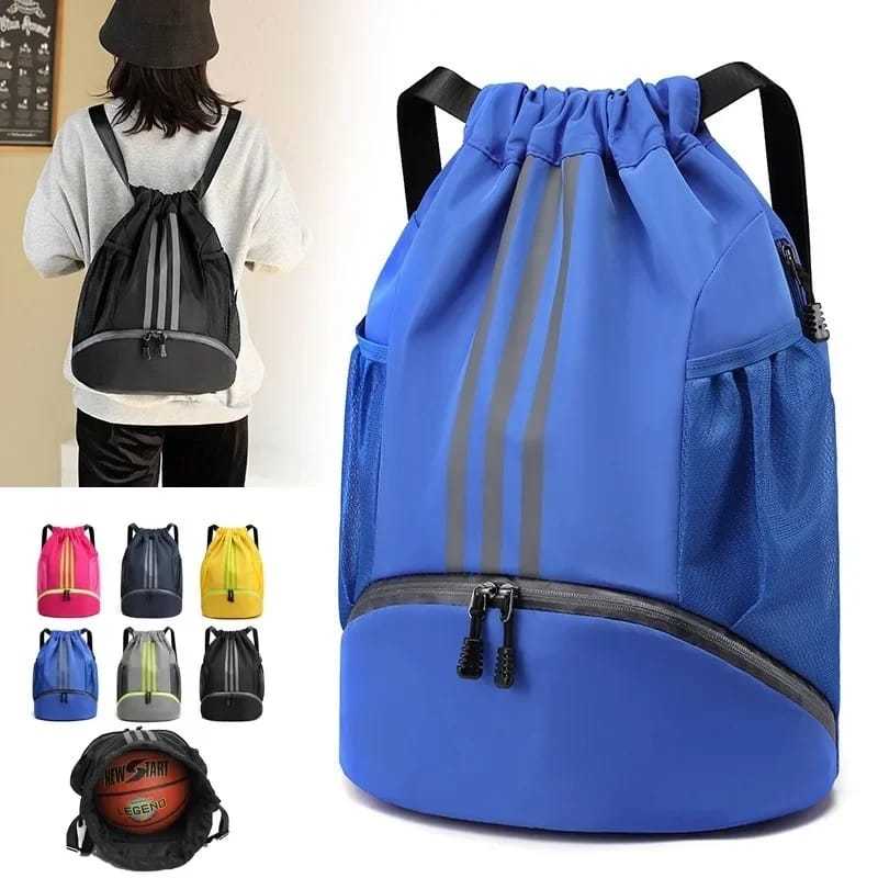 Tas Serut Travel Ransel Olahraga Unisex Sporty Tas Badminton Tas Basket Tas Bola Cewekdan cowok