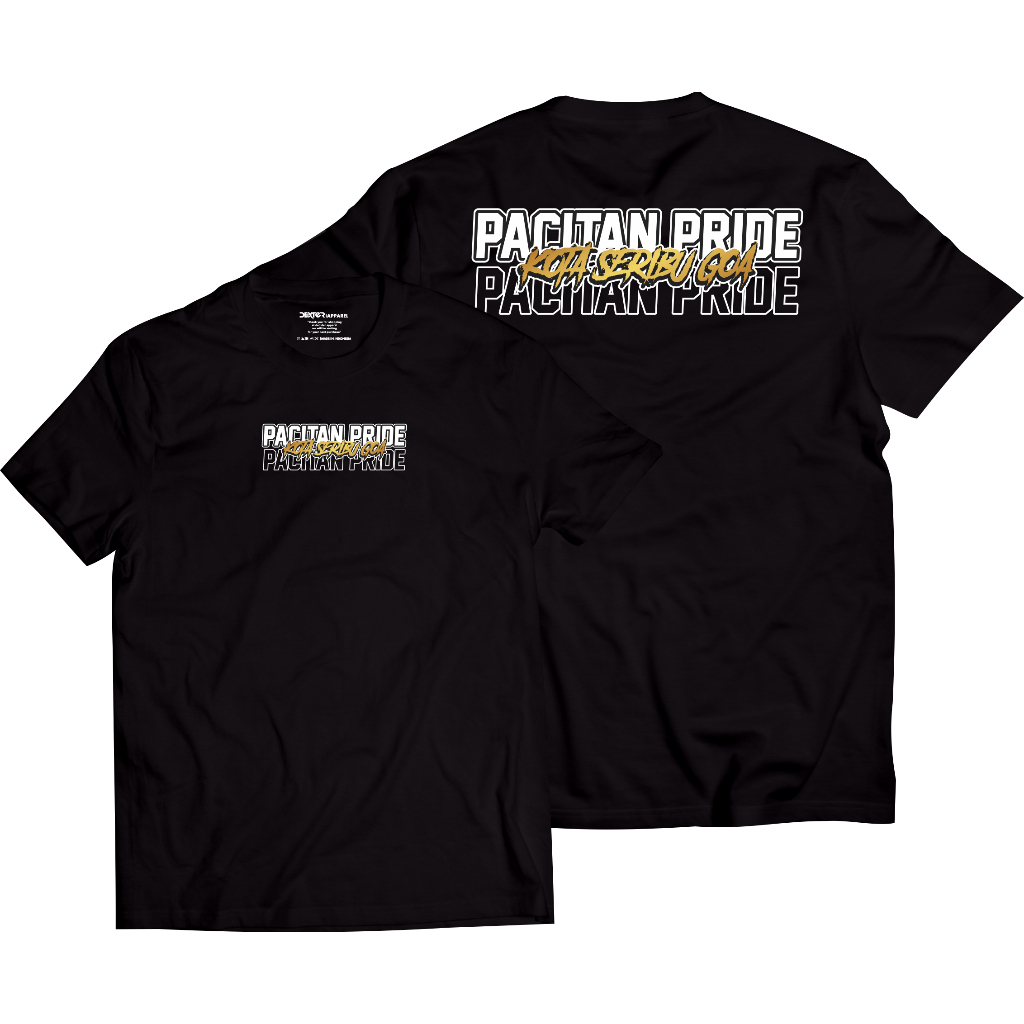 Kaos Pacitan Pride Tshirt Pacitan Kota Seribu Goa Gold Version