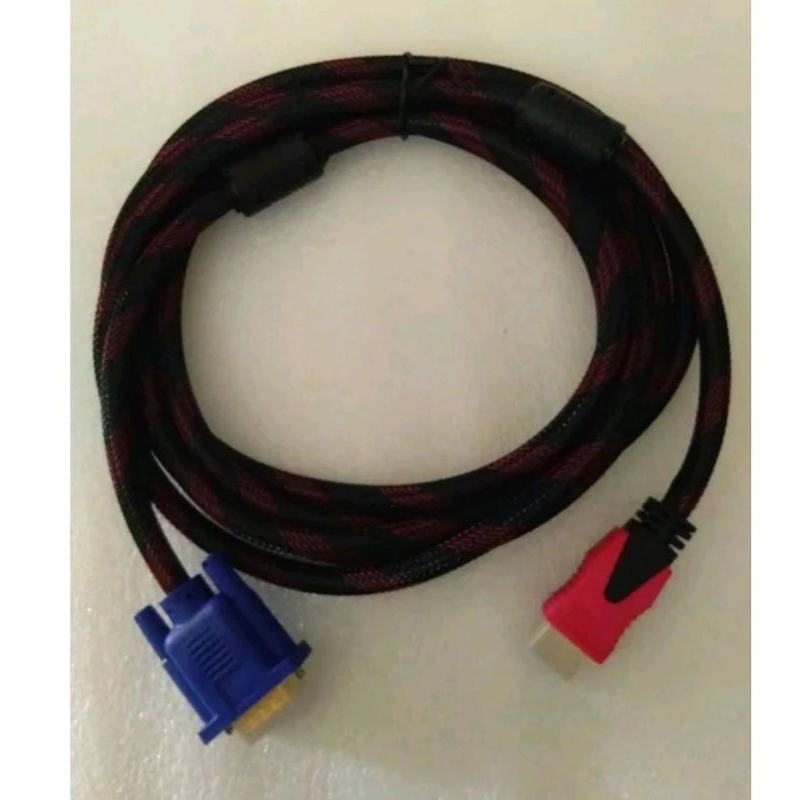 Kabel HDMI To VGA Panjang 5 Meter Baru