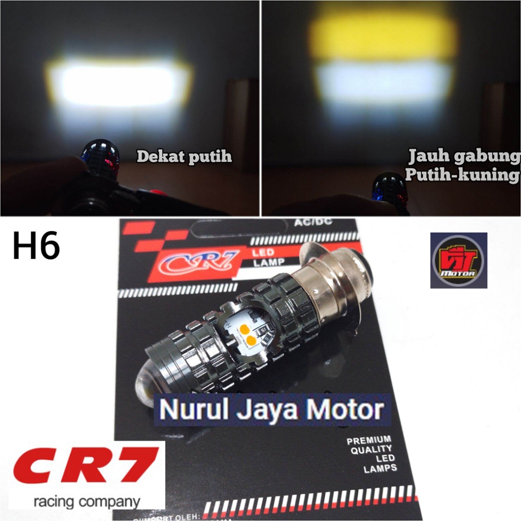 Lampu LED CR7 Lampu Utama LED H6 D3 Tipe Laser Senja Biru High Low