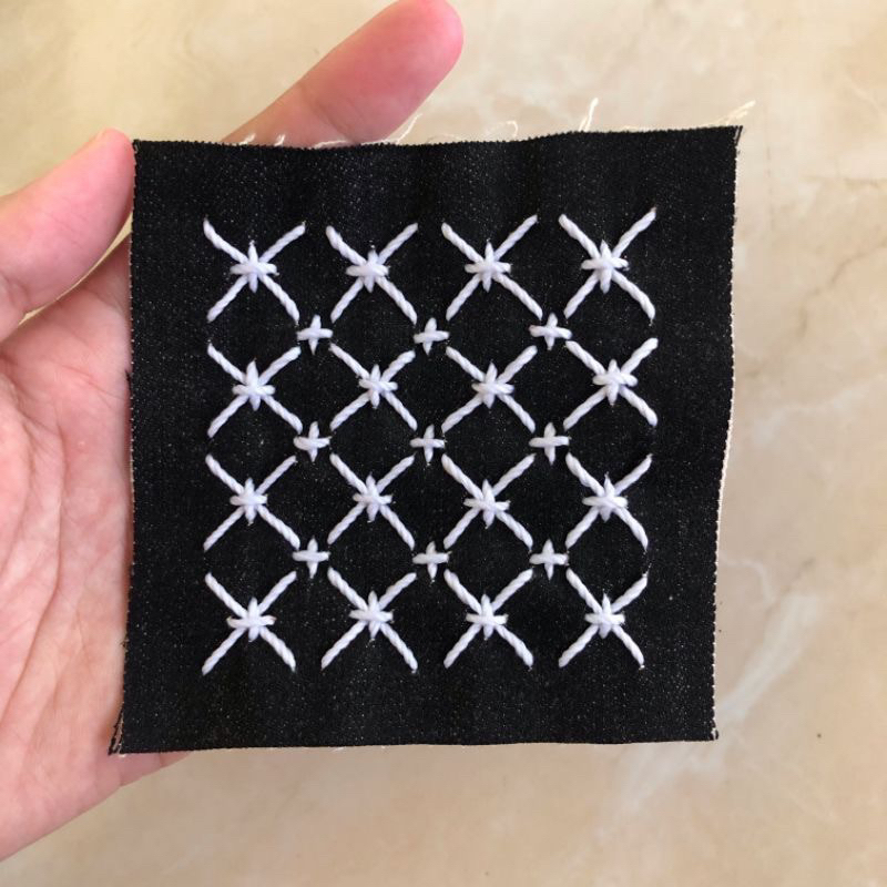 Model Sashiko Paling Banyak Di Cari Patch Denim Patch Sashiko Tambal Celana Jeans