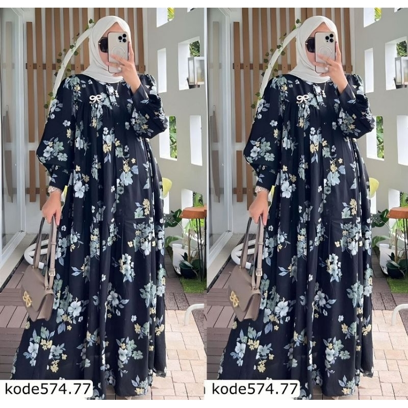 DISKON HARIAN//GAMIS SAKURA//GAMIS MOTIF BUNGA KECIL//GAMIS TERBARU KEKINIAN//GAMIS MODERN// GAMIS A