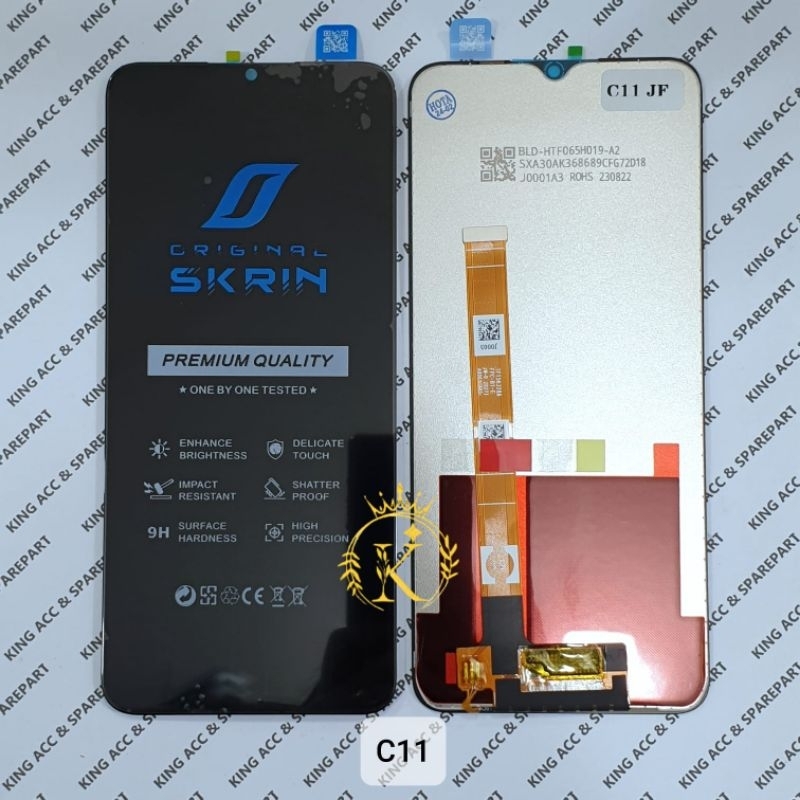 SKRIN LCD TOUCHSCREEN FULLSET REALME C11 2020 ( UNIVERSAL ) / C12 / C15 MEDIATEK / A15 / A15S / A16K