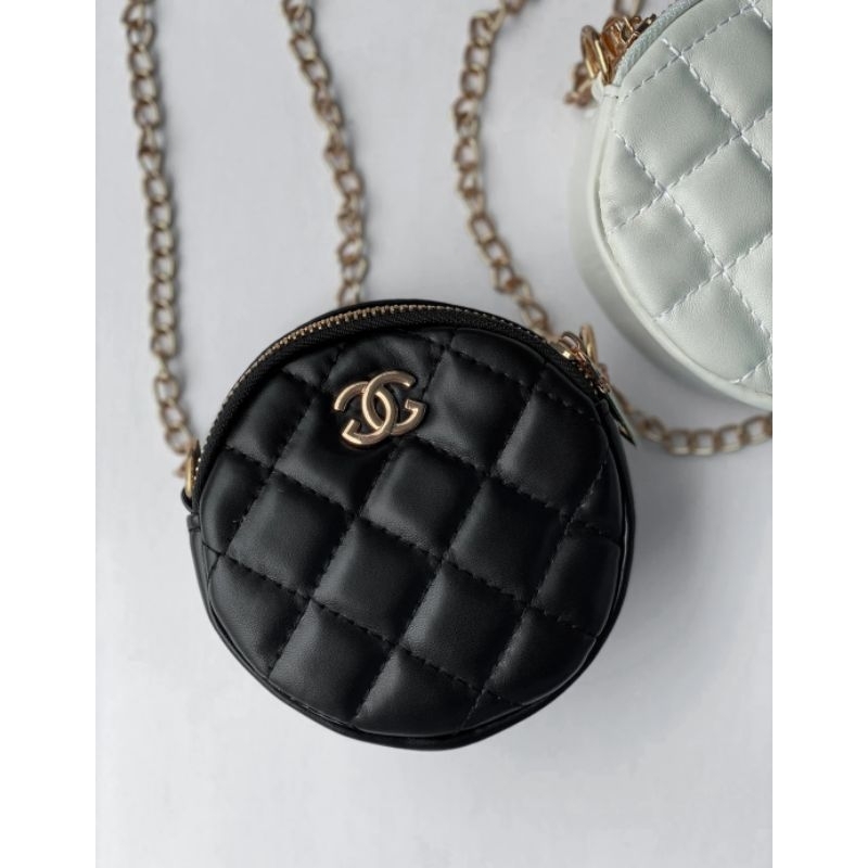 Tas Bulat Slempang (Bordil) Tas Wanita Trendy Kekinian Terbaru TAS SLEMPANG BORDIL WANITA KEKINIAN M