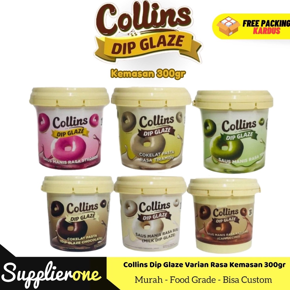

Produk Oke Collins Dip Glaze 3gr Toping Donat Collins Selai Donat Collins Selai Donat
