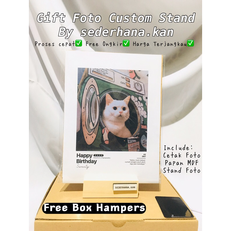 

GIFT FOTO CUSTOM STAND KAYU BY@sederhana.kan / PROSES CEPAT GIFTBOX UNTUK SAHABAT/GIFT MURAH MENARIK/GIFT COWO CEWE/ HADIAH MURAH MERIAH