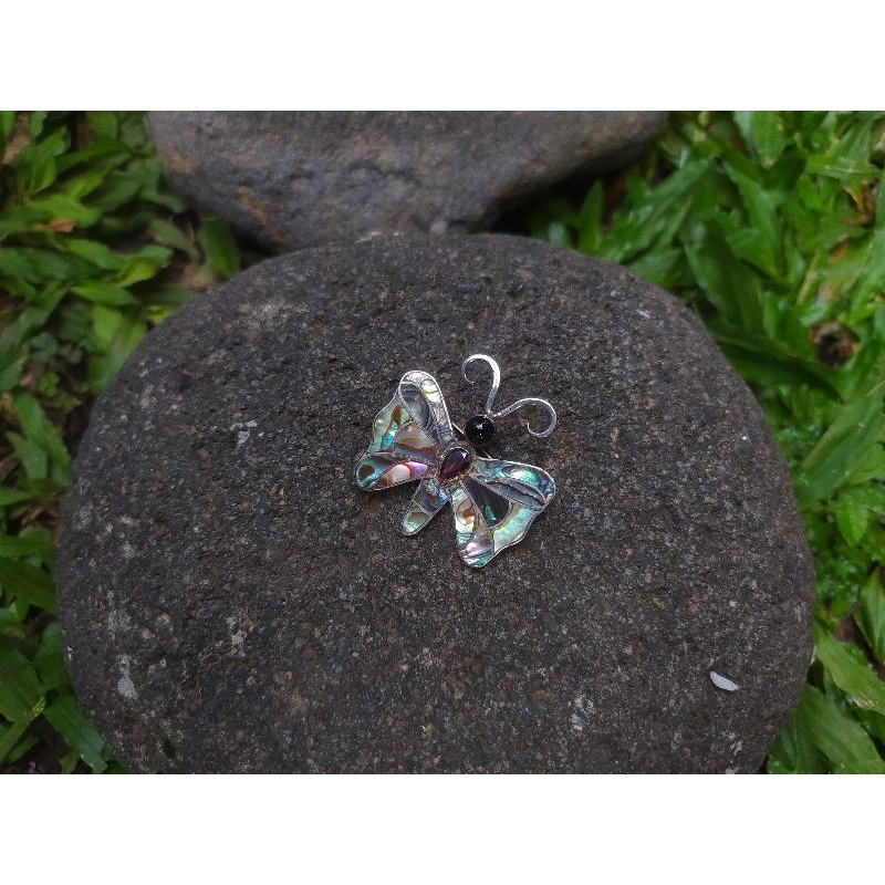 Bros Kupu Kupu Perak 925