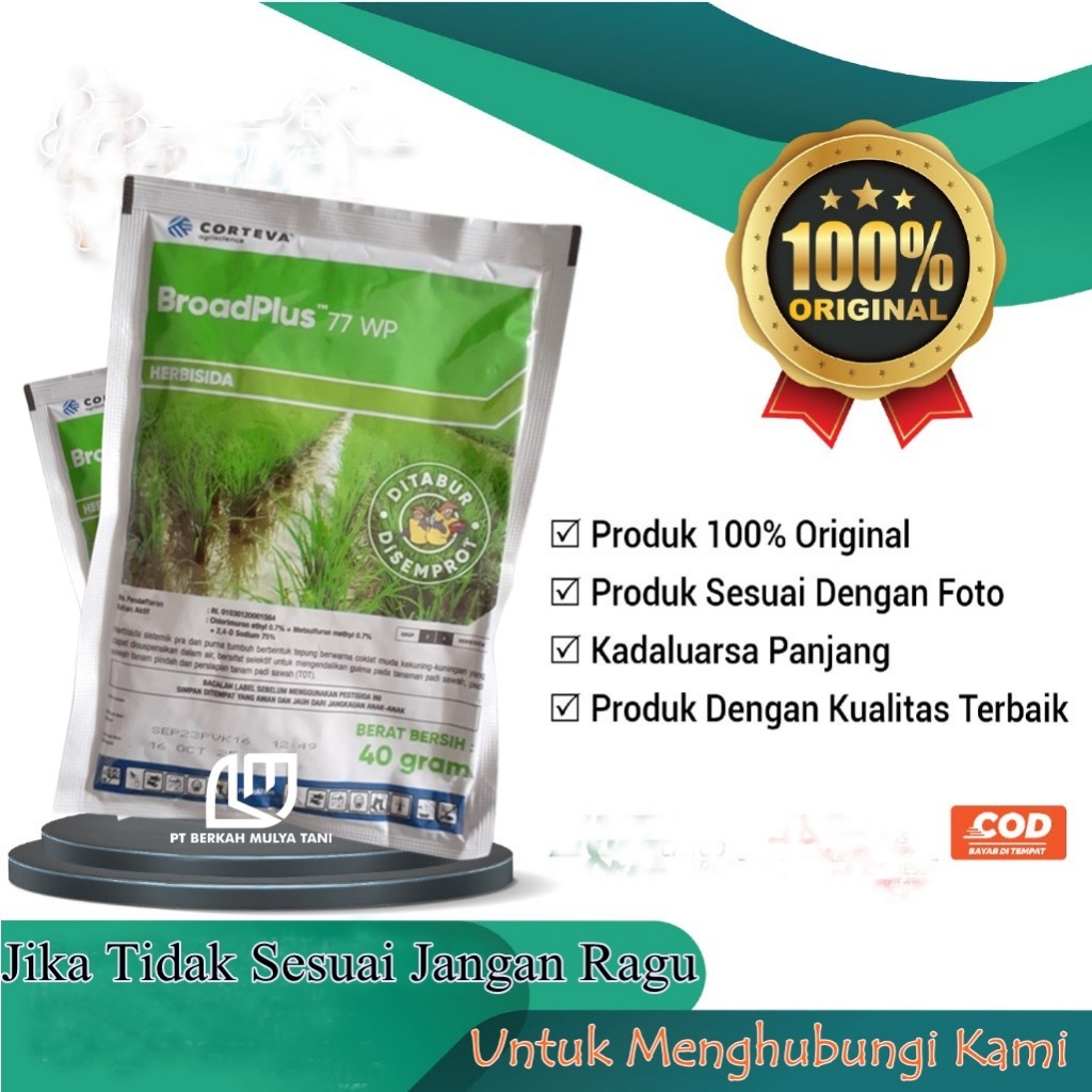 Herbisida Sistemik Selektif Untuk Padi Broadplus 77wp 40 Gram