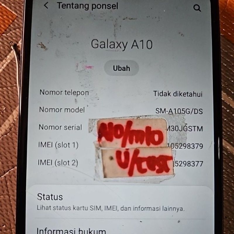 mesin mainboard samsung a10 2/32 normal