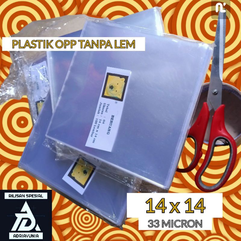 Plastik Opp Kaca 14x14 cm - Plastik Opp 14 x 14 Roti & Kue - Plastik Opp 14x14 Donat & Cup Cake ( Ta
