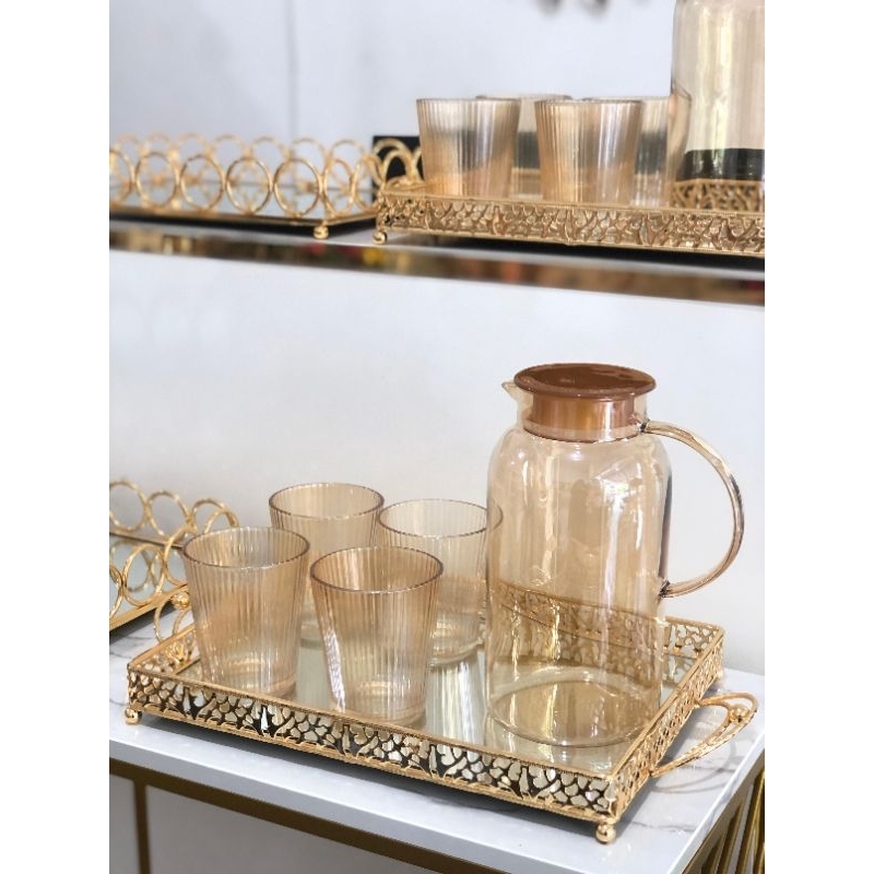 COD Teko set gelas kaca cantik