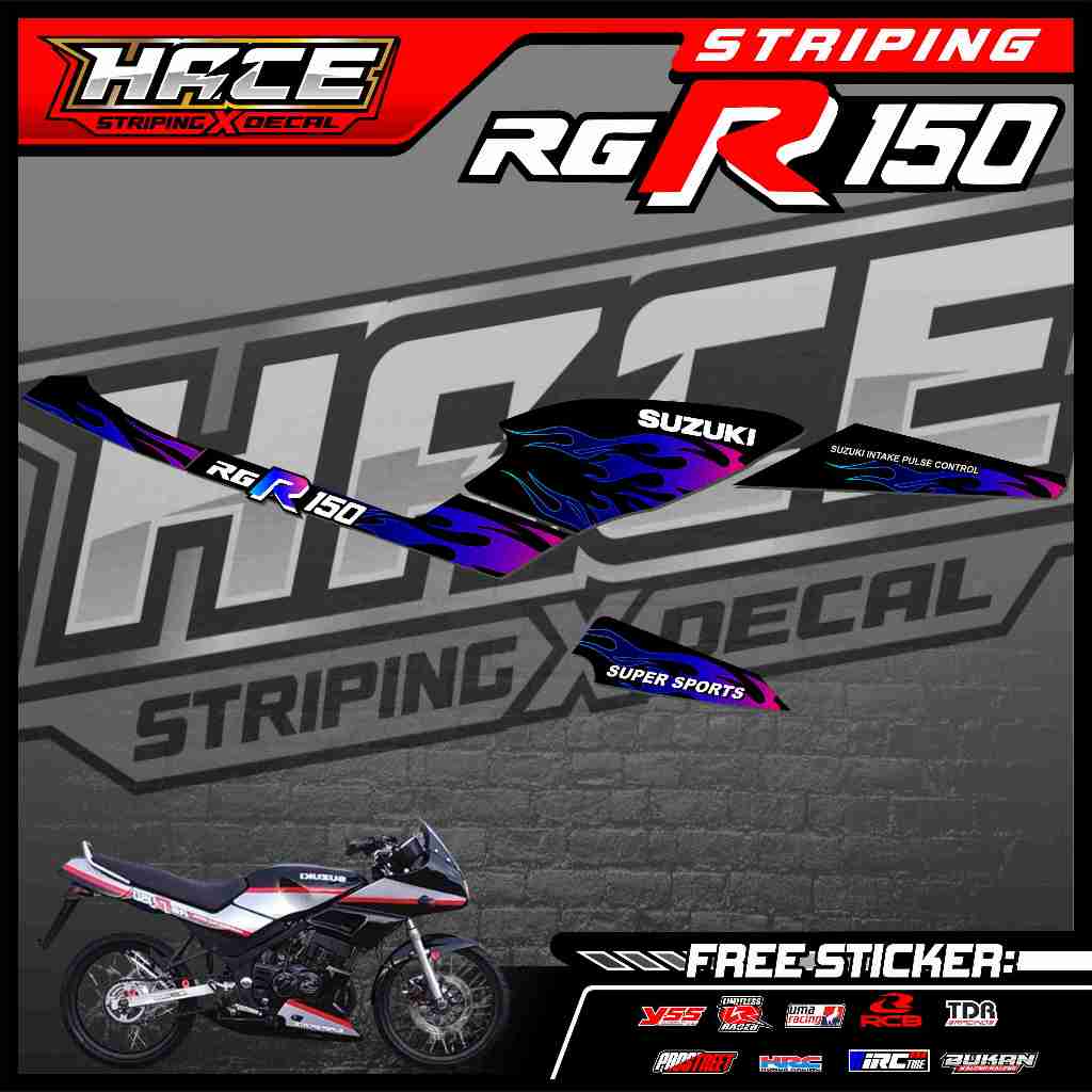 STRIPING STICKER RGR 150 - STRIPING STICKER RGR 150 ABSTRAK LIST HOT FIRE