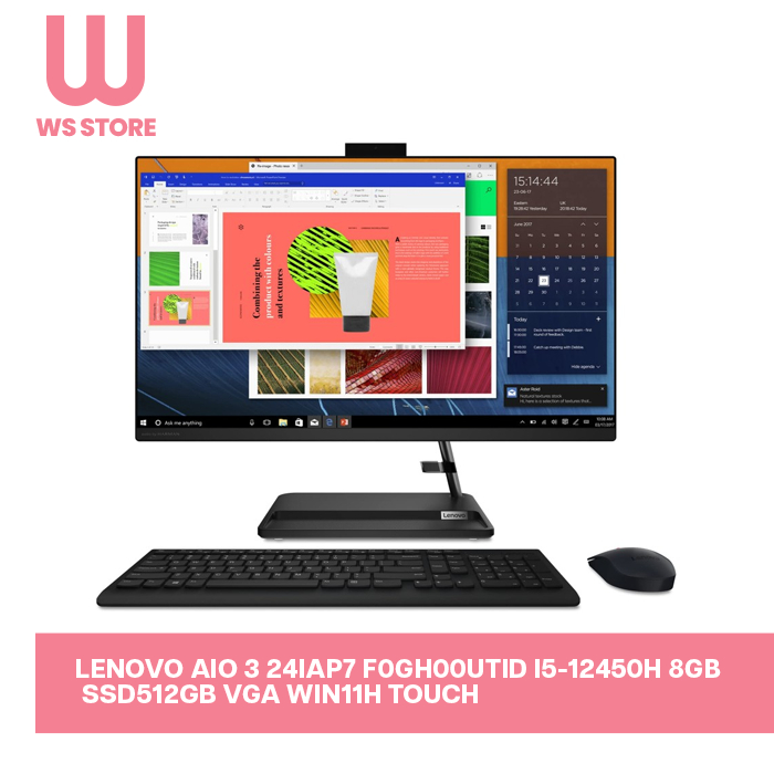 Lenovo AIO 3 24iAP7 F0GH00UTiD i5-12450H 8GB SSD512GB VGA Win11H TOUCH