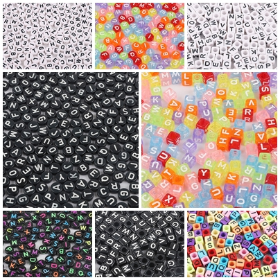 110 pcs Manik Huruf Bulat Pipih Mote Huruf Abjad Bahan Kerajinan Meronce