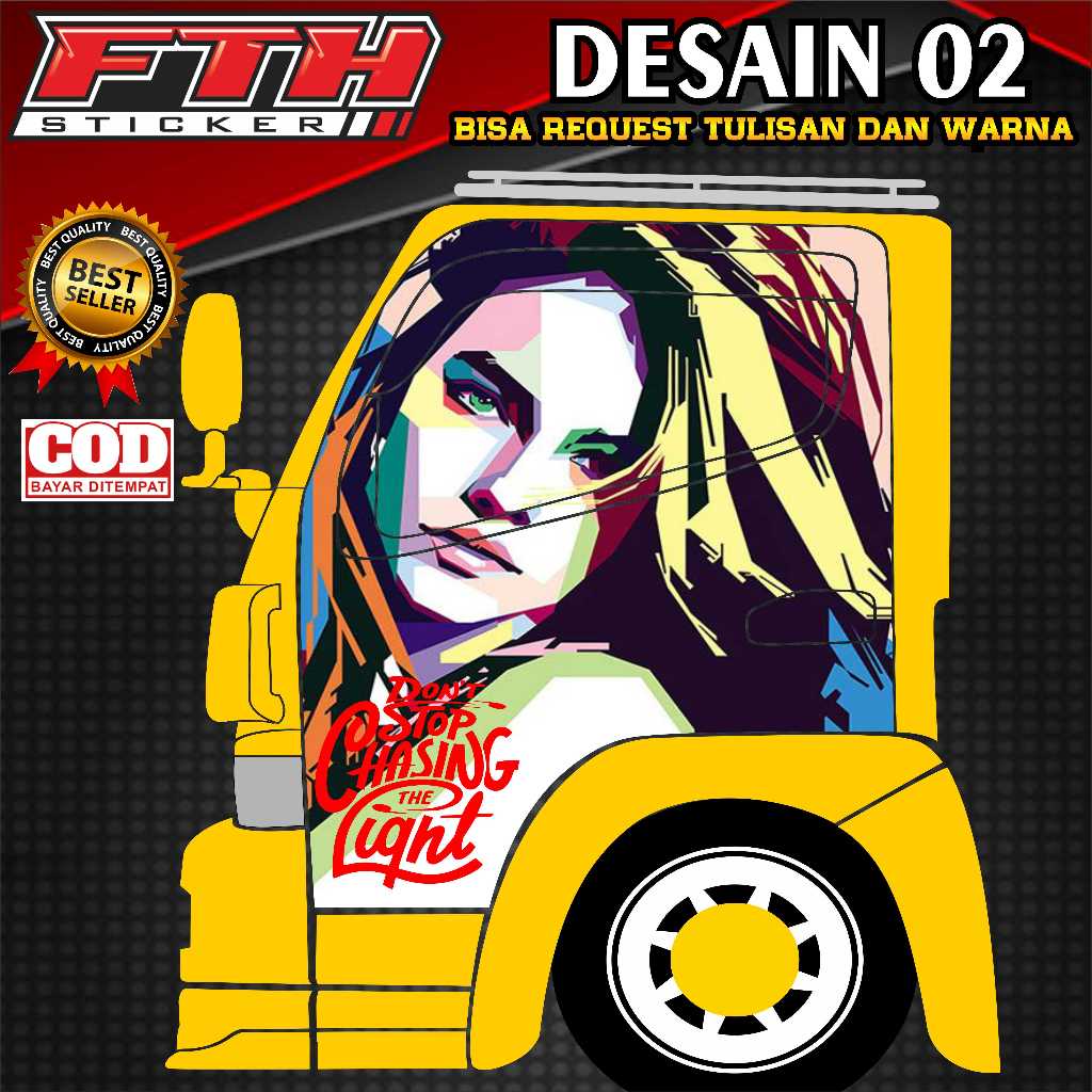 Stiker Full Samping Kabin Canter - Stiker Truk Canter wpap