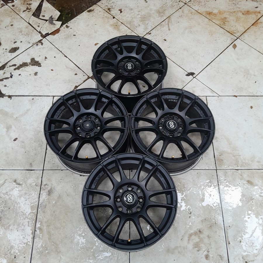 Velg Mobil Bekas ENKEI R15 Lubang Pcd 4x100 4x114,3