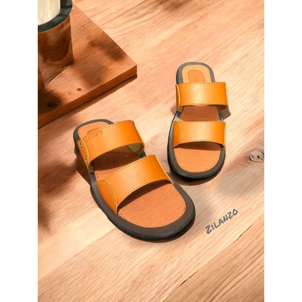 Sandal LACOSTE, Sandal Pria terbaru//Sandal Lebaran