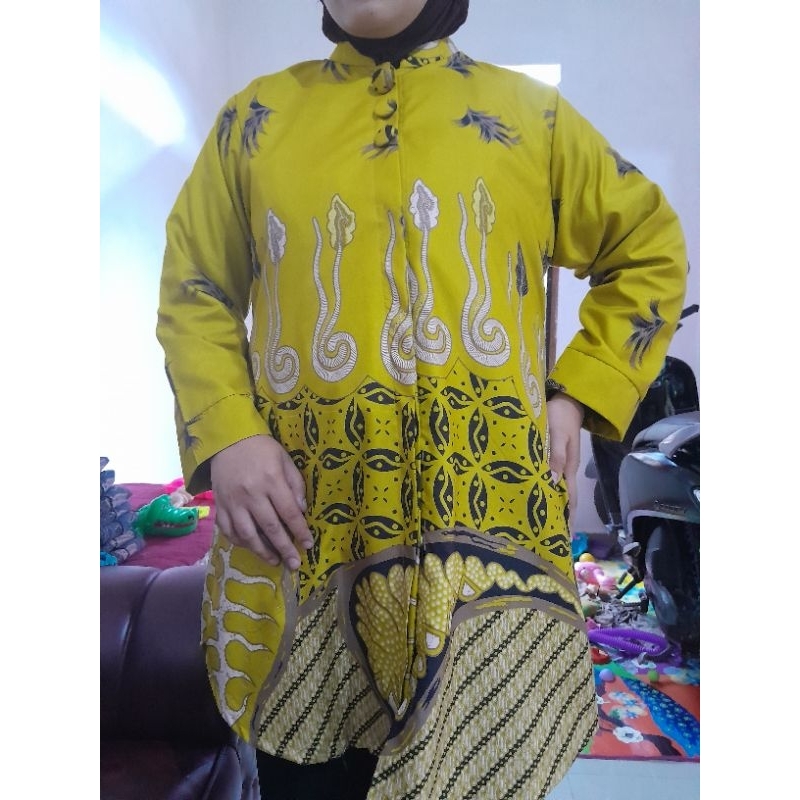 baju batik wanita unik kancing 3