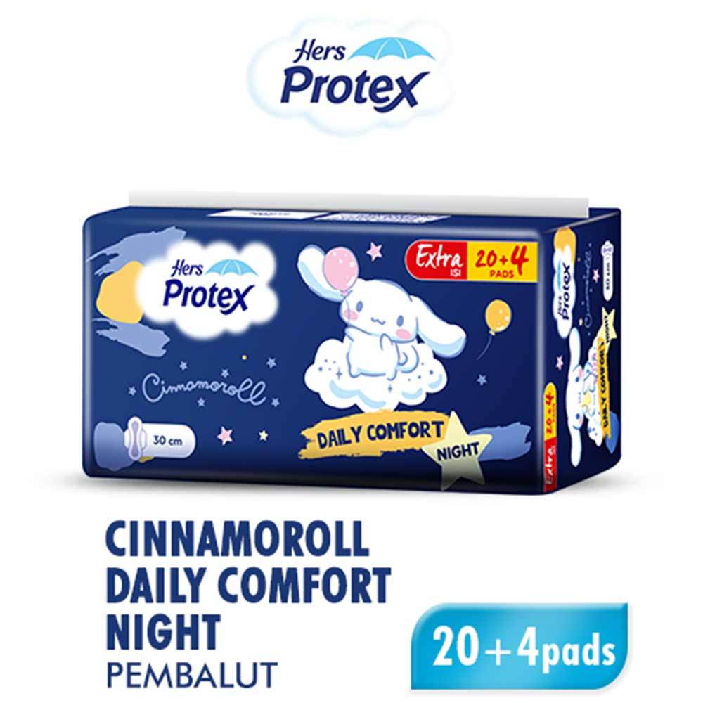 Hers Protex 30cm Cinnamoroll Daily Comfort Night 24S
