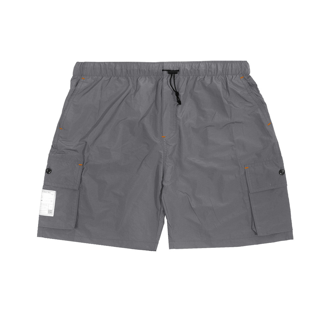 Celana Pendek Cargo Nylon Shorts Crinkle- Grey - Kickout Apparel