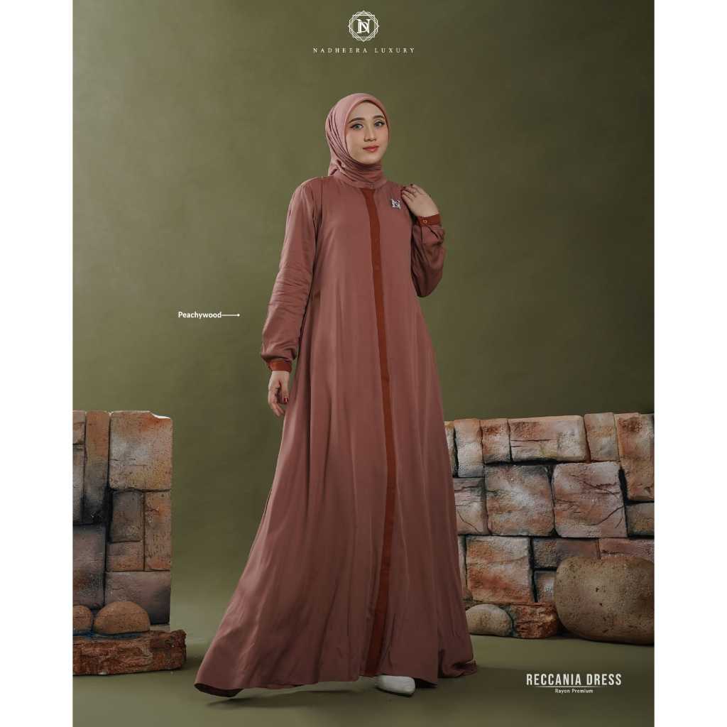 PROMO // RECCANIA DRESS NADHEERA LUXURY TERBARU // GAMIS SIMPLE ELEGAN // GAMIS POLOS // TEBUS MURAH