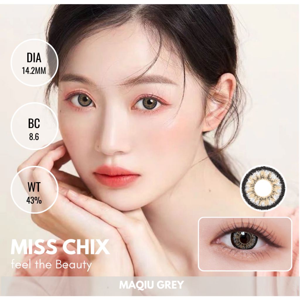 MURAH Softlens READY STOCK MAQIU Brown / Grey Normal s/d Minus 1000 softlens remaja soflens natural 