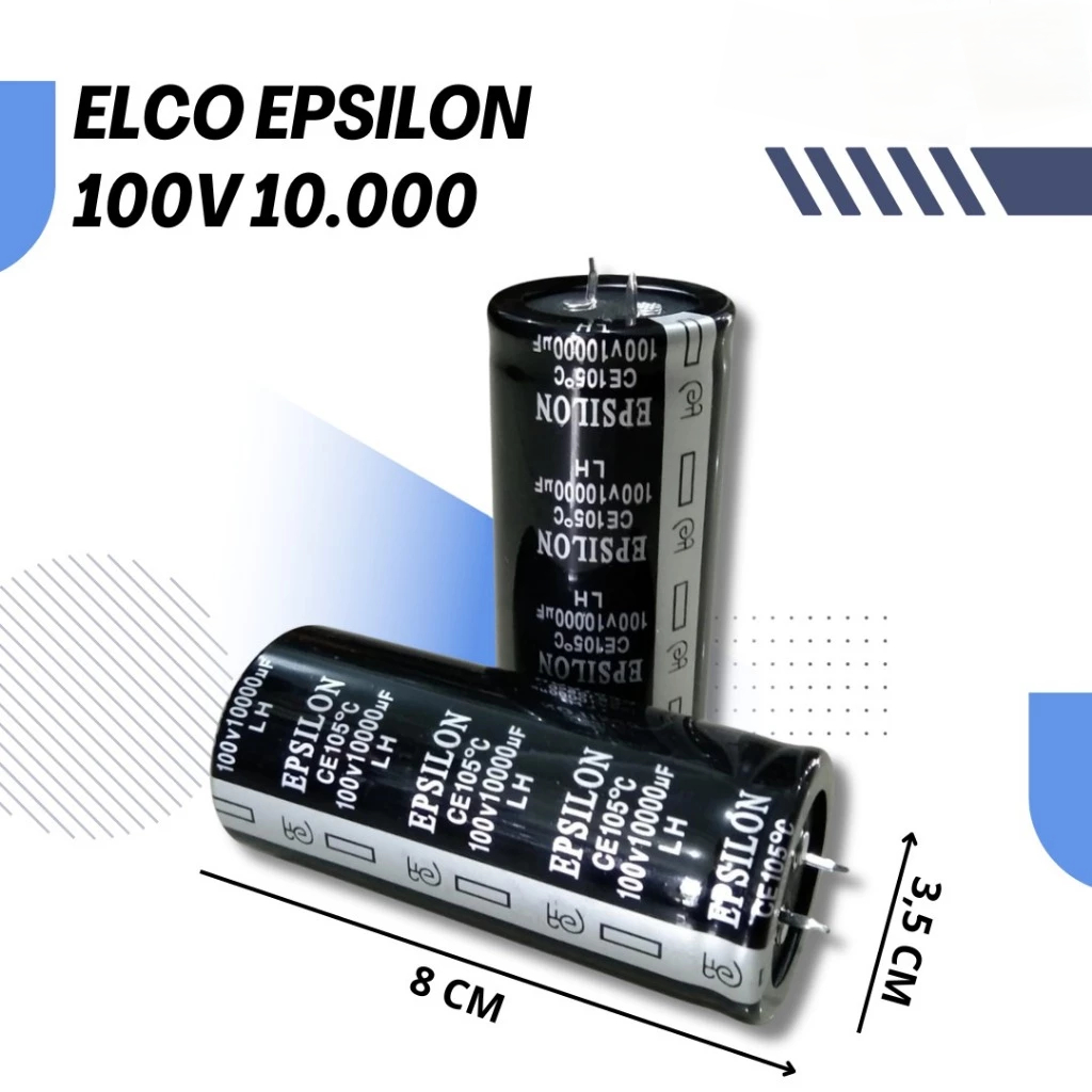 Elco Elko EPSILON 10000uf 100v Original isi full