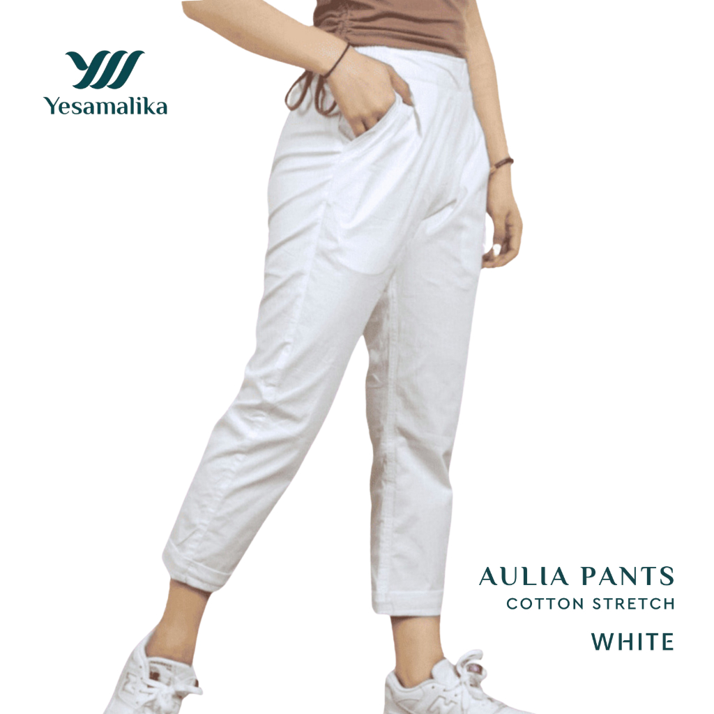YESAMALIKA AULIA PANTS 7/8 Celana Wanita Bahan Stretch Varian Warna Size Reguler Dan Big Size Jumbo