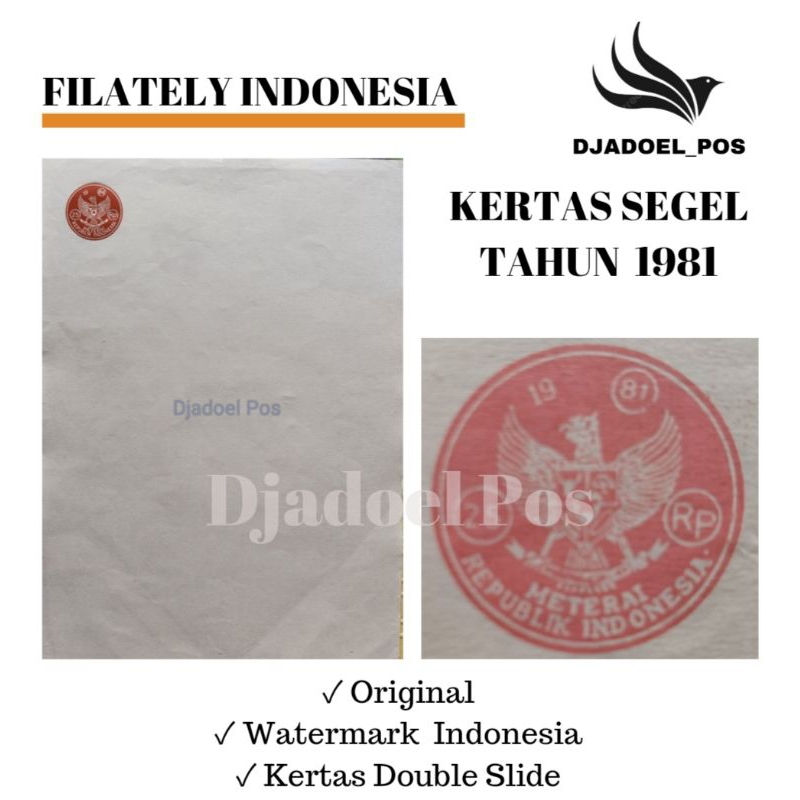 

KERTAS SEGEL TAHUN 1981 (Buy 4 Get 1 Free) Double Asli