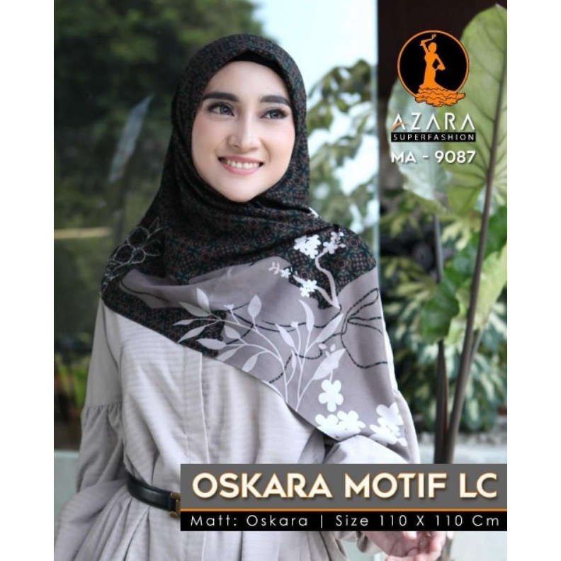 Jilbab Segi Empat Voal Oskara Motif LC Laser Cut Azara Superfashion Grosir Minimal 1 Biji ART X3X2