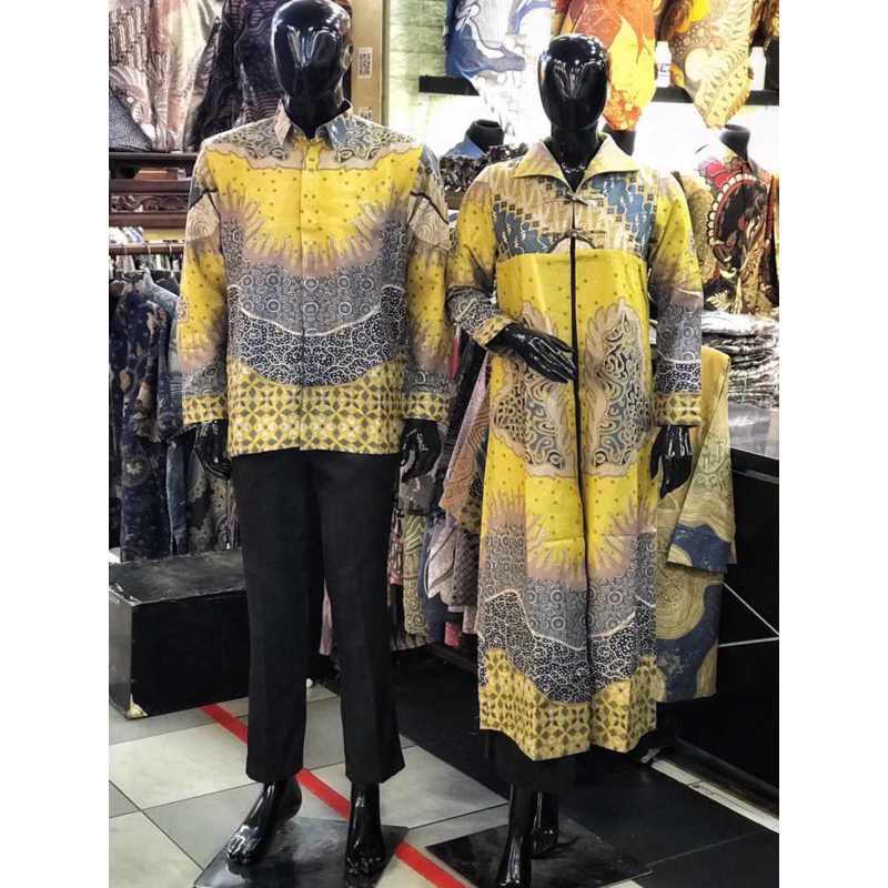 COUPLE GAMIS BATIK BAHAN DOLBY LAPIS KATUN TOYOBO DAN KEMEJA DOLBY THAMRIN CITY