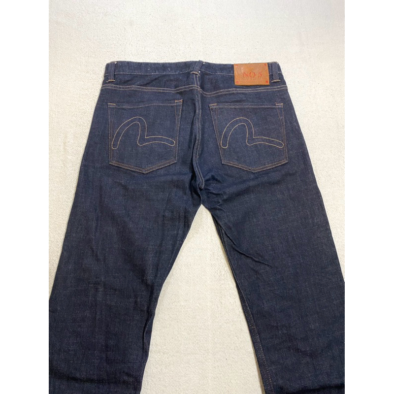 EVISU NO.5 INDIGO BLUE DENIME JEANS STRAIGHT