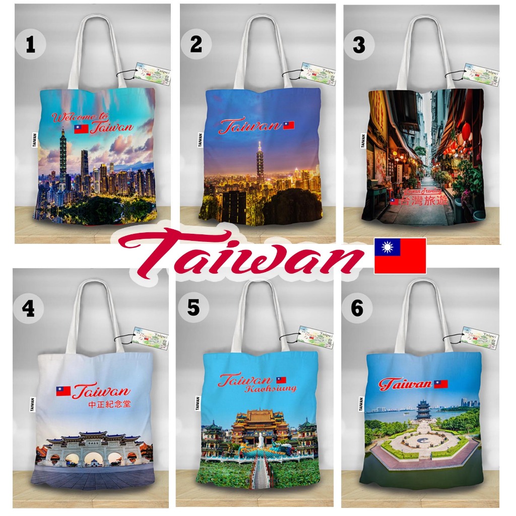 Tote bag wanita taiwan, tas oleh oleh taiwan