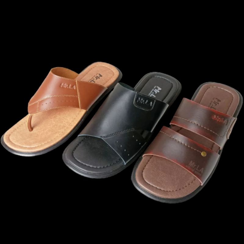 sandal kulit pria big size, size 44-48 sandal pria kulit sapi asli big size