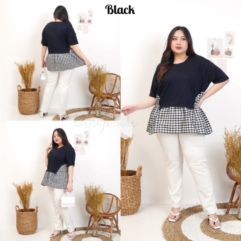 NEW (LD 140cm) ATASAN BIGSIZE KAOS JUMBO BLOUSE JUMBO ATASAN WANITA BIGSIZE