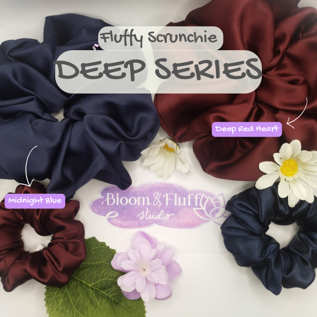 Bloom and Fluff Studio - Ikat Rambut / Scrunchie Satin : Deep Series
