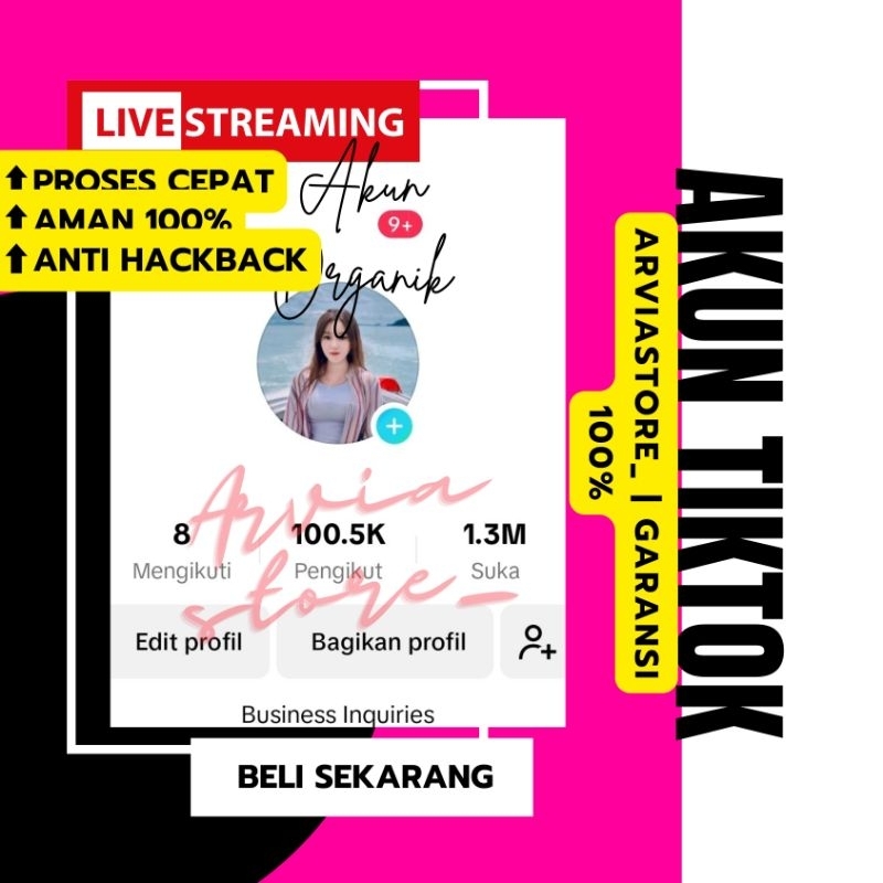 JUAL AKUN TIKTOK | AKUN TIKTOK PENGIKUT AKTIF HASIL FYP BISA LIVE TERMURAH