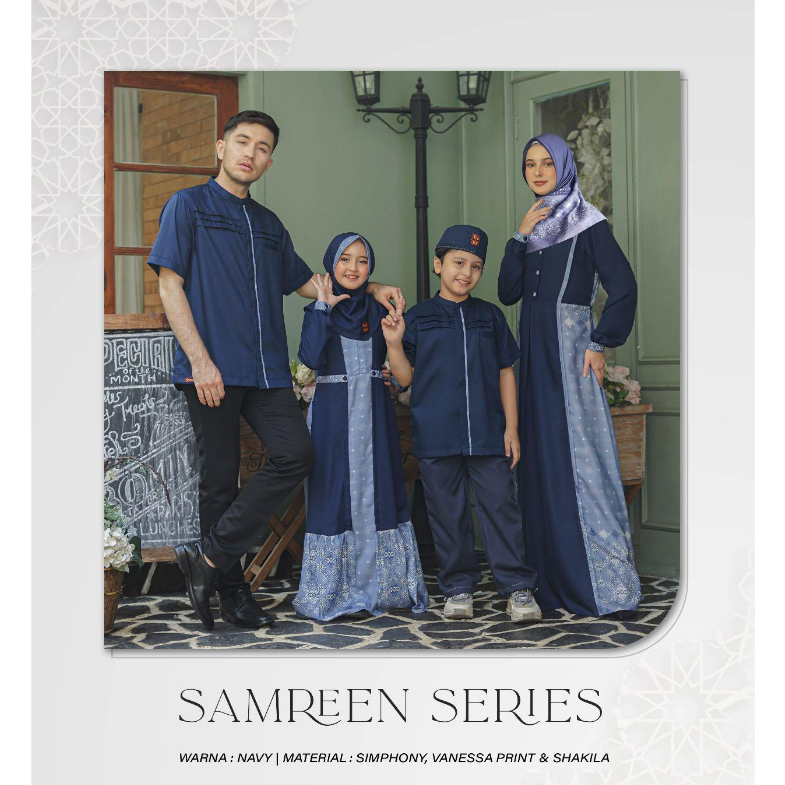 Sarimbit Samreen Series - Navy by Keke / Sarimbit Keluarga Terbaru 2024 / Baju Sarimbit Keluarga / B