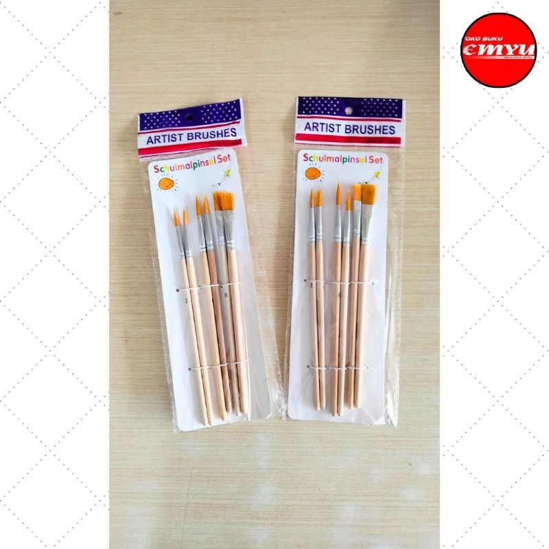 

Kuas Lukis Set Schumalpinsel Isi 6pcs